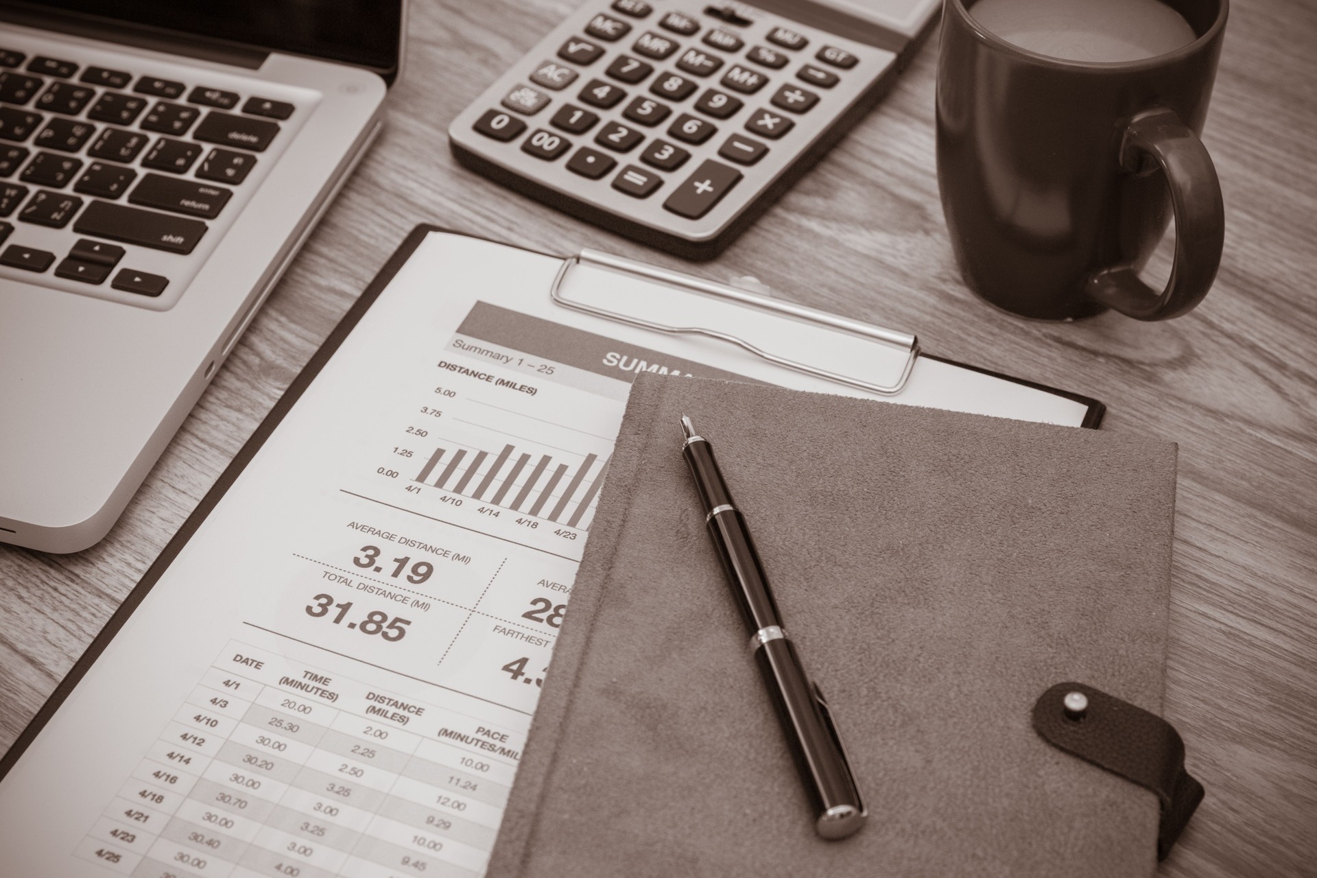 Montrer rapport financier et des affaires.   Service comptabilité